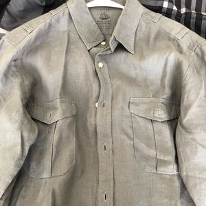 JCrew Grey Button-down Irish Linen by Baird McNutt